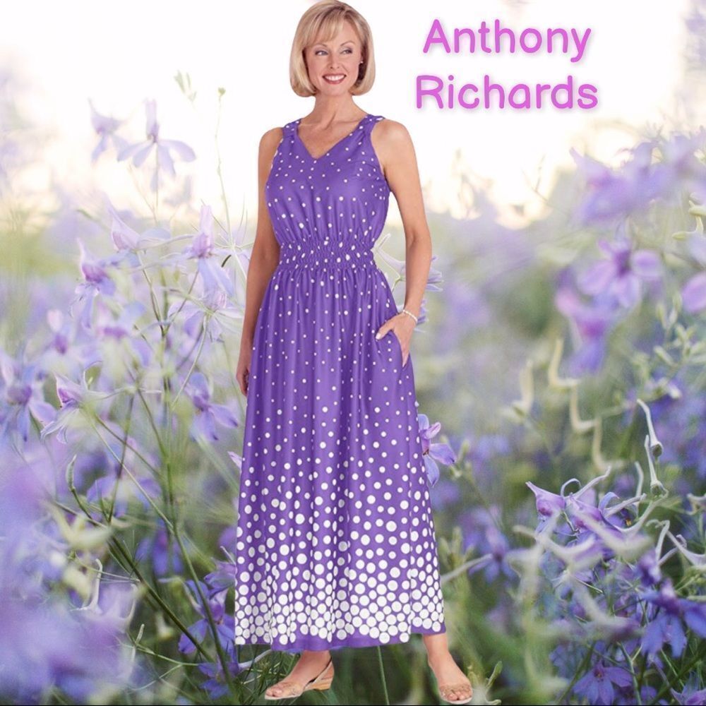 Anthony Richards beautiful purple polka dot